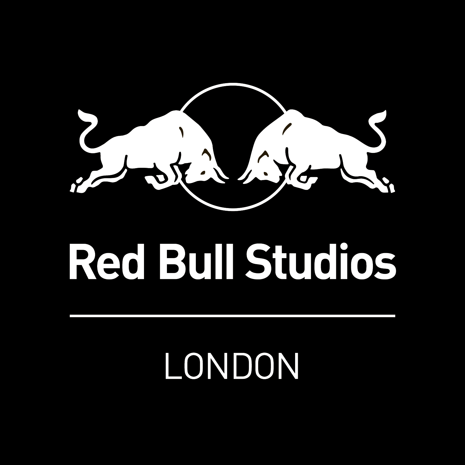Black White and Red Bull Logo - Red Bull Studios Logo - Black - Somethin' Else