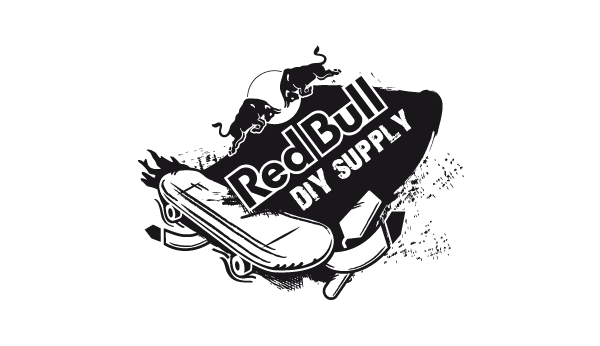 Black White and Red Bull Logo - Red Bull DIY Concept Logo