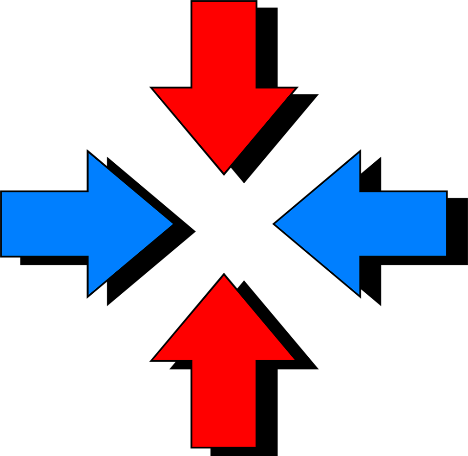 Blue Arrow Red Arrow Logo - Blue and red arrow Logos
