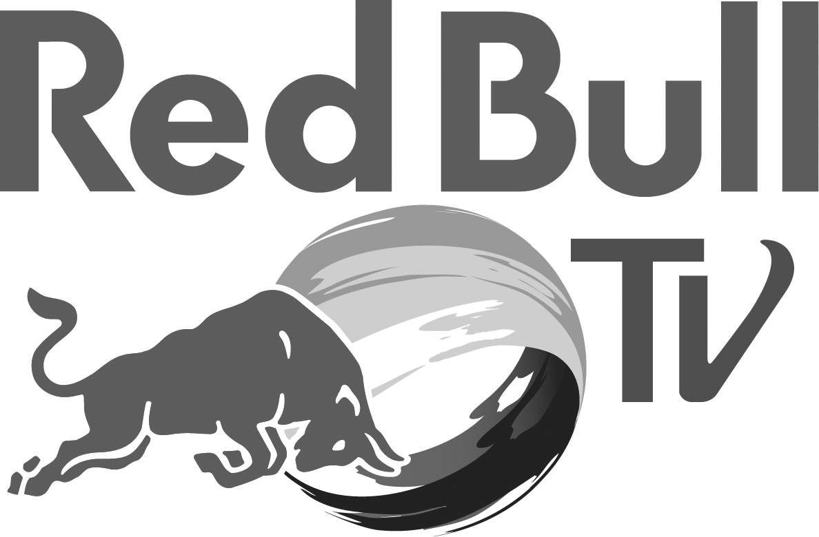 Black White and Red Bull Logo - Red Bull TV logo - EY3 Media