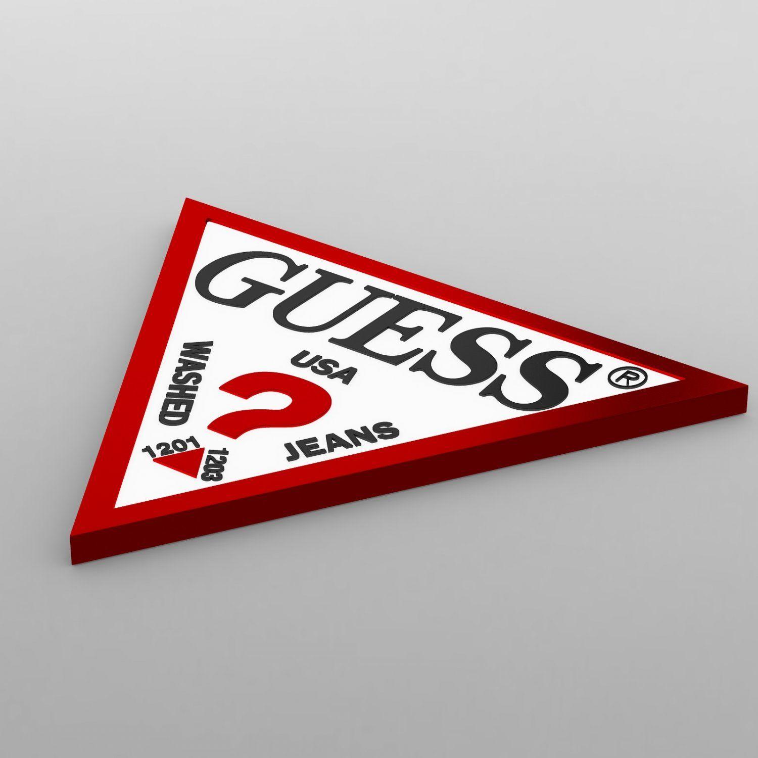 Guess Logo - Guess logo 3D Model in Clothing 3DExport