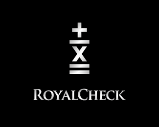 Black Math Logo - RoyalCheck Logo design - Maths symbols creating a chess piece. It's ...