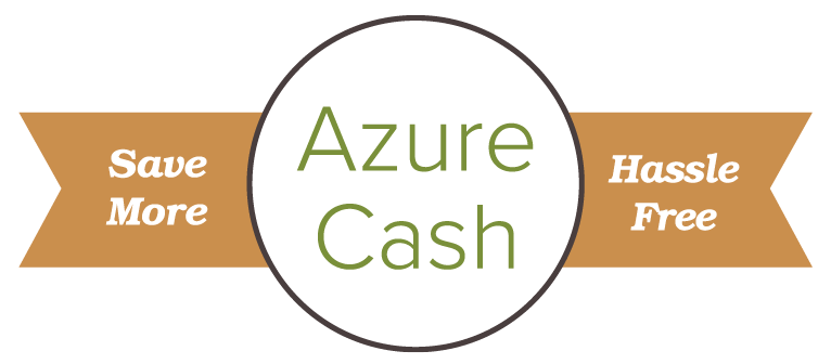 Save Some Cash Logo - Azure Cash Loyalty Program • Azure Standard. Natural Organic Foods