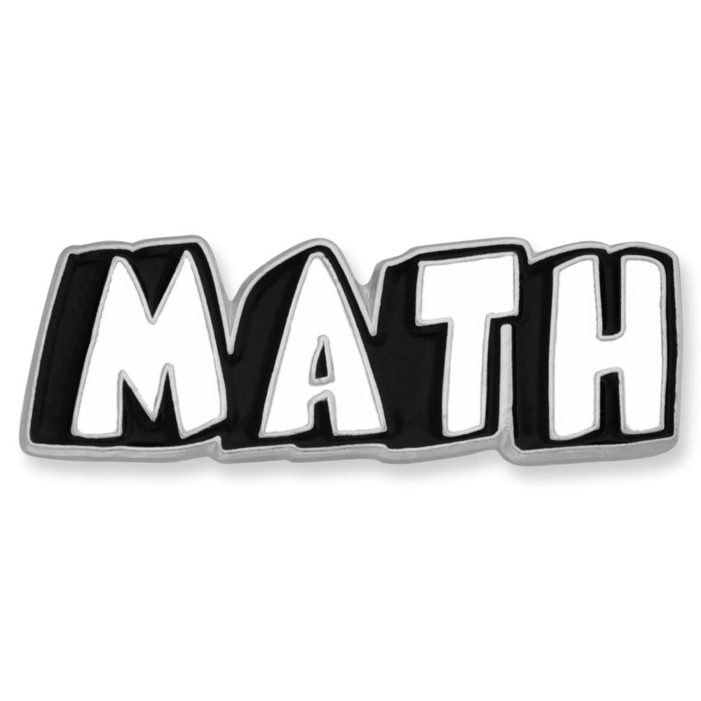 Black Math Logo - PinMart - PinMart's Black and White Math Word School Teacher Enamel ...