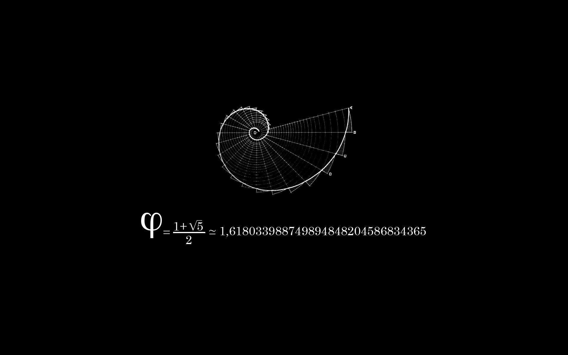 Black Math Logo - Fibonacci black background mathematics physics (1920x1200, black ...