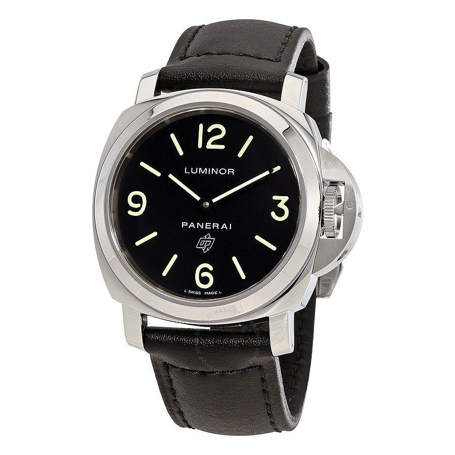 Panerai Logo - Panerai Luminor Base Logo Acciaio Black Dial Men's Watch PAM01000 ...