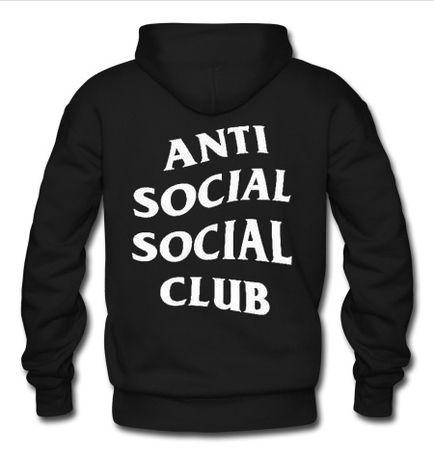 Real Anti Social Social Club Logo - ANTI SOCIAL SOCIAL CLUB LOGO HOODIE BACK on The Hunt