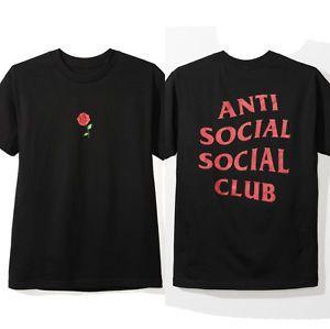Real Anti Social Social Club Logo - Anti Social Social Club ASSC Logo Rose Thorn Black Tee Size XXL