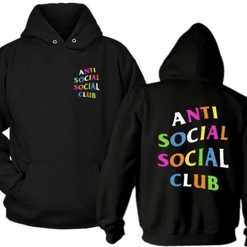 Real Anti Social Social Club Logo - ASSC Rainbow Anti Social Social Club Logo Hoodie XS 2XL #fashion