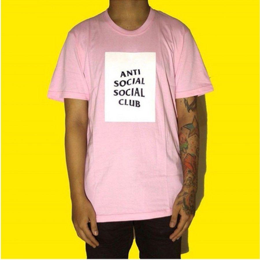 Real Anti Social Social Club Logo - Anti Social Social Club ASSC Logo T Shirt (Pink)