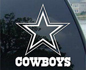 Cowboys Logo - Dallas Cowboys Cut Out Decal ( White)