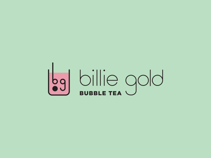 Pink Bubble Logo - billie gold bubble tea final logo by paperreka | Dribbble | Dribbble