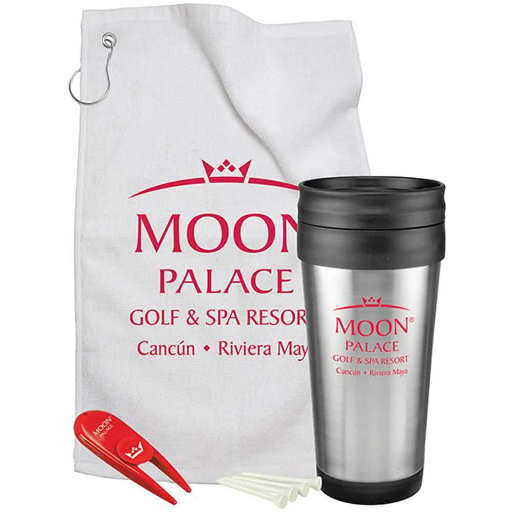 Steel Palace Logo - Promotional Steel Budget Mug Golf Gift Sets with Custom Logo for ...