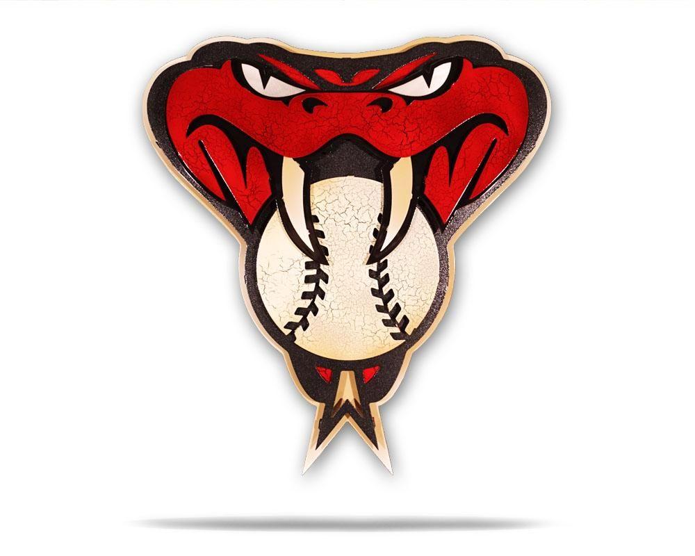 Diamondbacks Snake Logo - MLB Arizona Diamonbacks Head Art