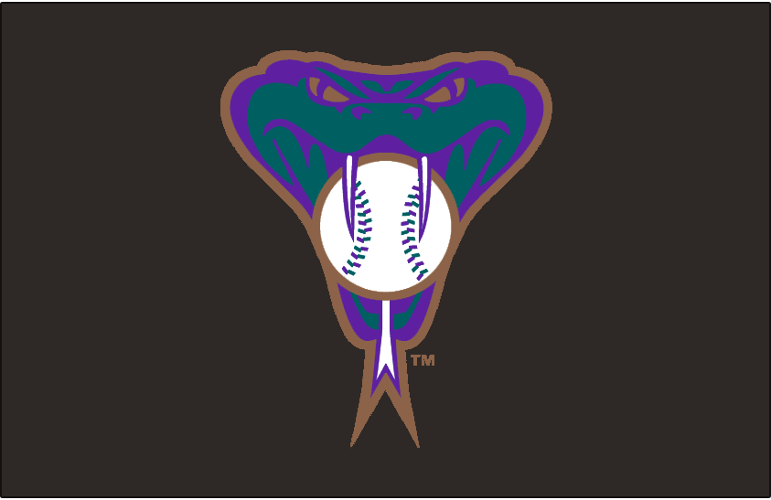 Diamondbacks Snake Logo - Arizona Diamondbacks Batting Practice Logo League NL