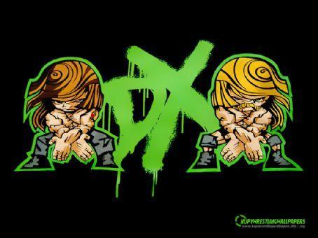 DX Logo - Cartoon of HBK and Triple H with DX Logo - FamousFix