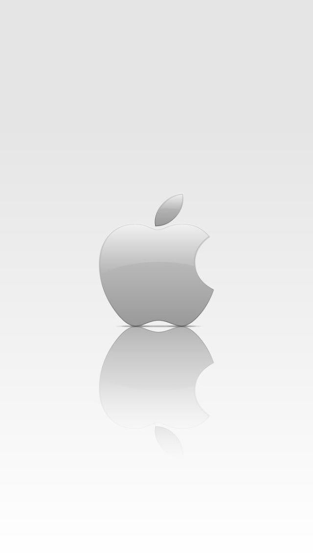 Grey Apple Logo - Grey Apple Logo with Reflection iPhone 6 / 6 Plus and iPhone 5/4 ...