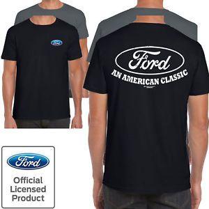 Vintage American Car Company Logo - Men's Ford T Shirt Classic Logo Genuine Retro Vintage American