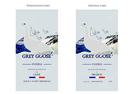 Grey Goose Logo - Grey Goose Label Personalised Or Original Cake topper 6 x 3.1