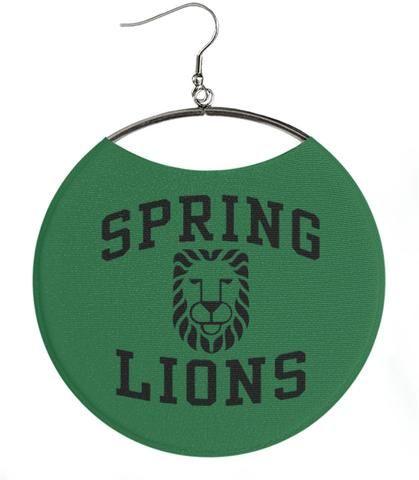 Hoop School Logo - Spring High School Logo Hoop Earring Covers | Spirit Hoops