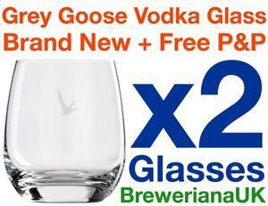 Grey Goose Logo - Set Of 2 Grey Goose Vodka Glasses With Goose Logo 30cl 100% Gen 2cl ...