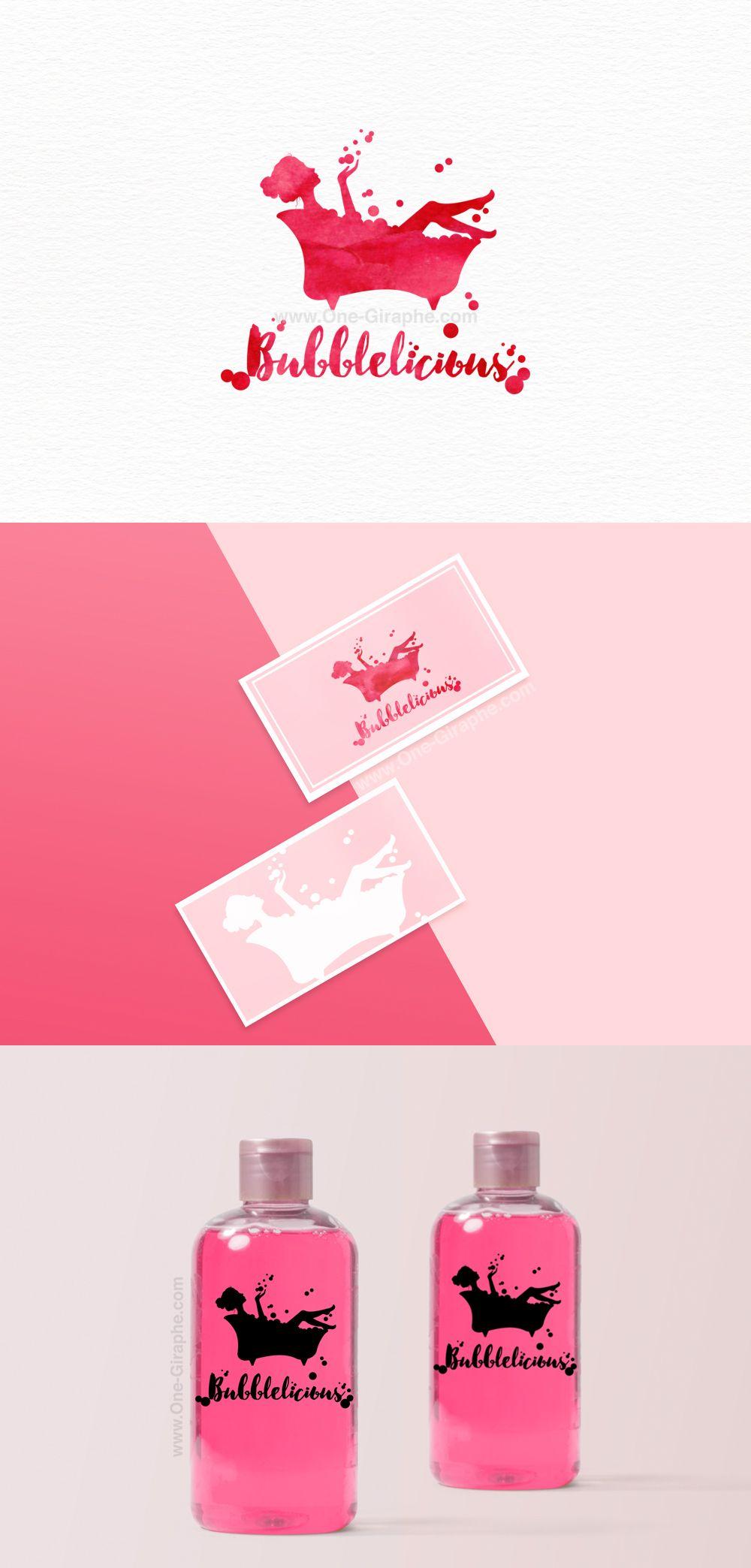 Pink Bubble Logo - Branding for sale! www.One-Giraphe.com #logo #logodesign #graphic ...