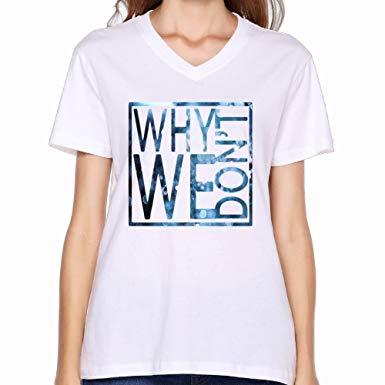 Neff Girl Logo - Addie E. Neff Women's Why Don't We Logo A Fashion V-Neck Short ...