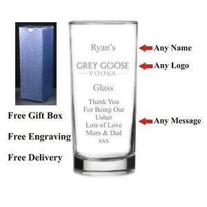 Grey Goose Logo - Personalised HighBall Grey Goose Glass, Usher, Wedding Gift/ Favour