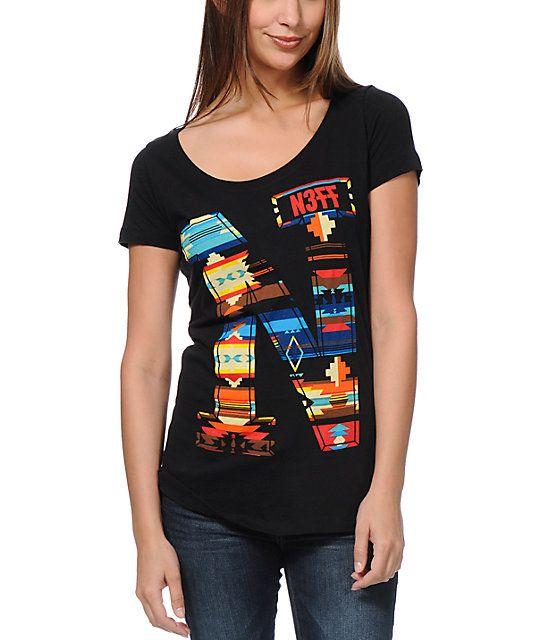 Neff Girl Logo - Neff x Mac Miller Girl Mono Black T-Shirt | Zumiez
