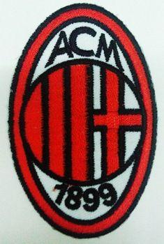 Milan Logo - Ac Milan Logo Sign Patches Embroidered Iron On Fabric Appliques ...