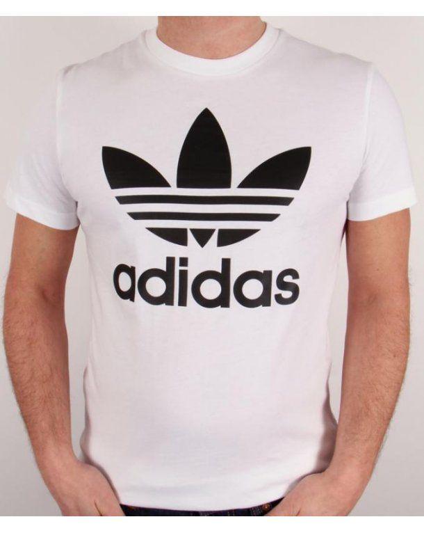 White Adidas Originals Logo - Adidas Originals Trefoil T-shirt With Large Logo White - adidas ...
