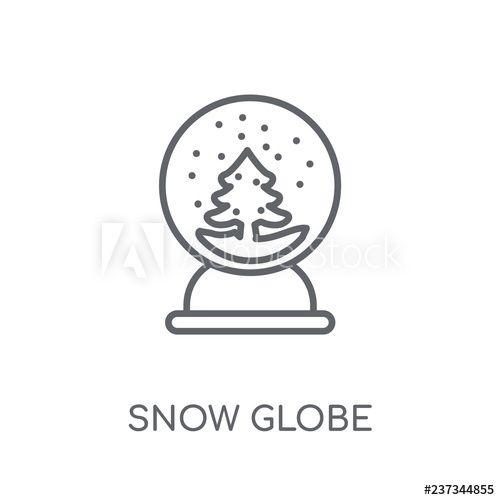 Snow Globe Logo - Snow globe linear icon. Modern outline Snow globe logo concept on ...