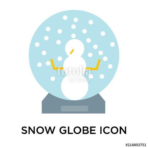 Snow Globe Logo - Snow globe icon vector sign and symbol isolated on white background ...