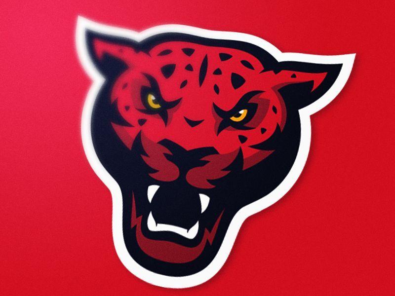 Red Panther Logo - Red Panther. Mascot Sports Design. Sports Logo, Logos
