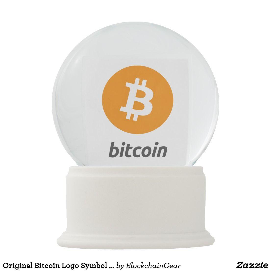 Snow Globe Logo - Original Bitcoin Logo Symbol Crypto Snow Globe | Blockchain Gear ...