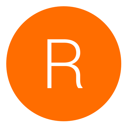 Orange R Logo - material-letter-icons - npm