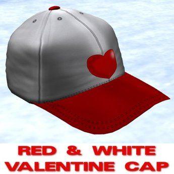Red and White Marketplace Logo - Second Life Marketplace - Red & White Valentine Cap