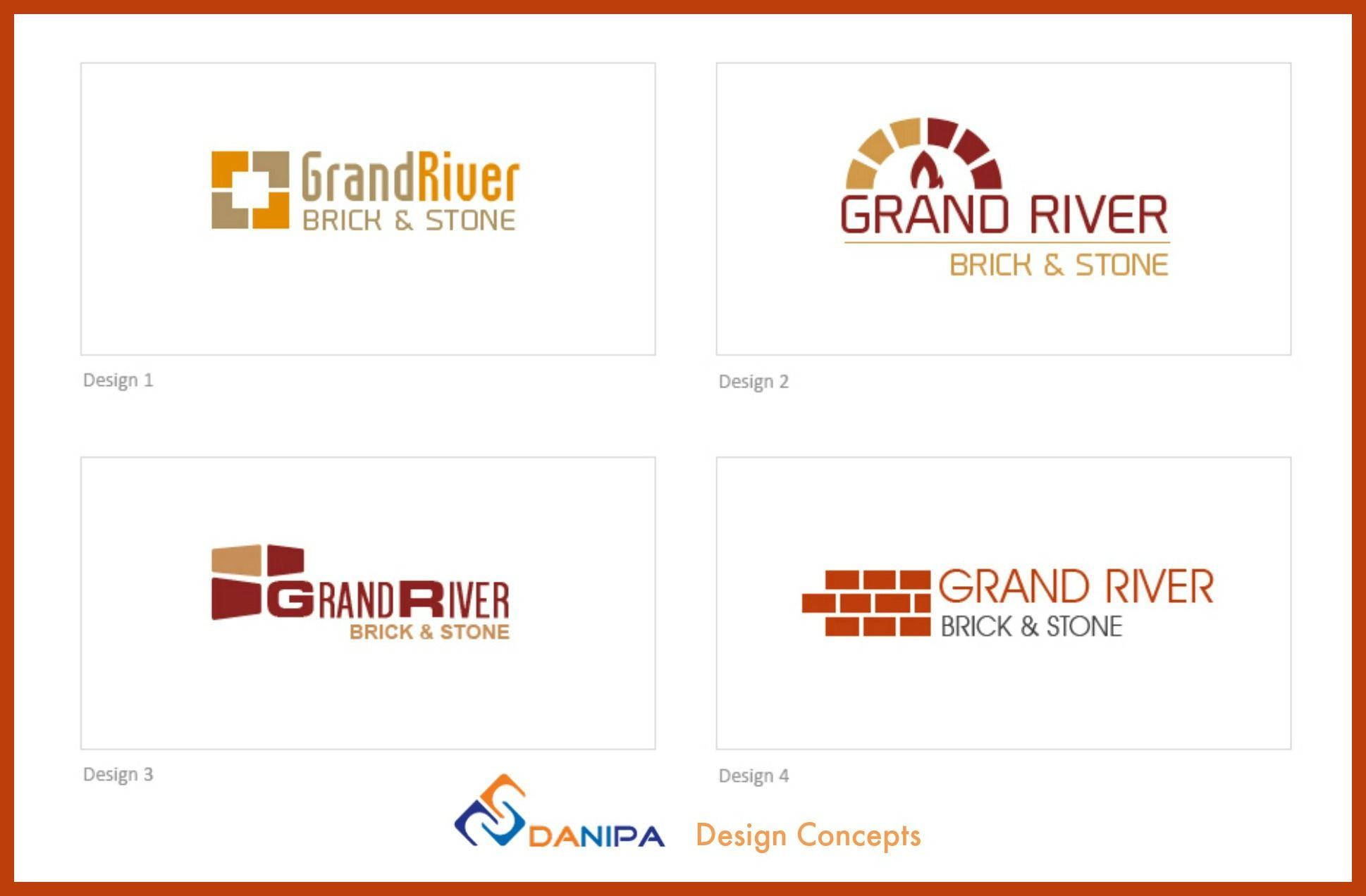 Brick Company Logo - Logo Design Concepts for Grand River Brick & Stone, in Kitchener