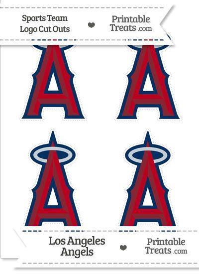 Small Angels Logo - Small Los Angeles Angels Logo Cut Outs from PrintableTreats.com