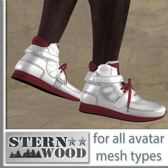 Red and White Marketplace Logo - Second Life Marketplace - Mesh Sneakers 