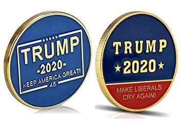 Two Coins Logo - Trump 2020 Keep America Great! Laughter or