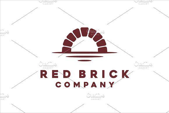 Brick Company Logo - Canal Waterway Brick Bridge Logo Logo Templates Creative Market