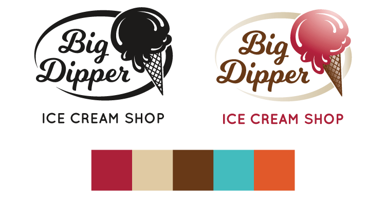 Ice Cream Business Logo - CASE STUDY Ice Cream Shop Rebrand