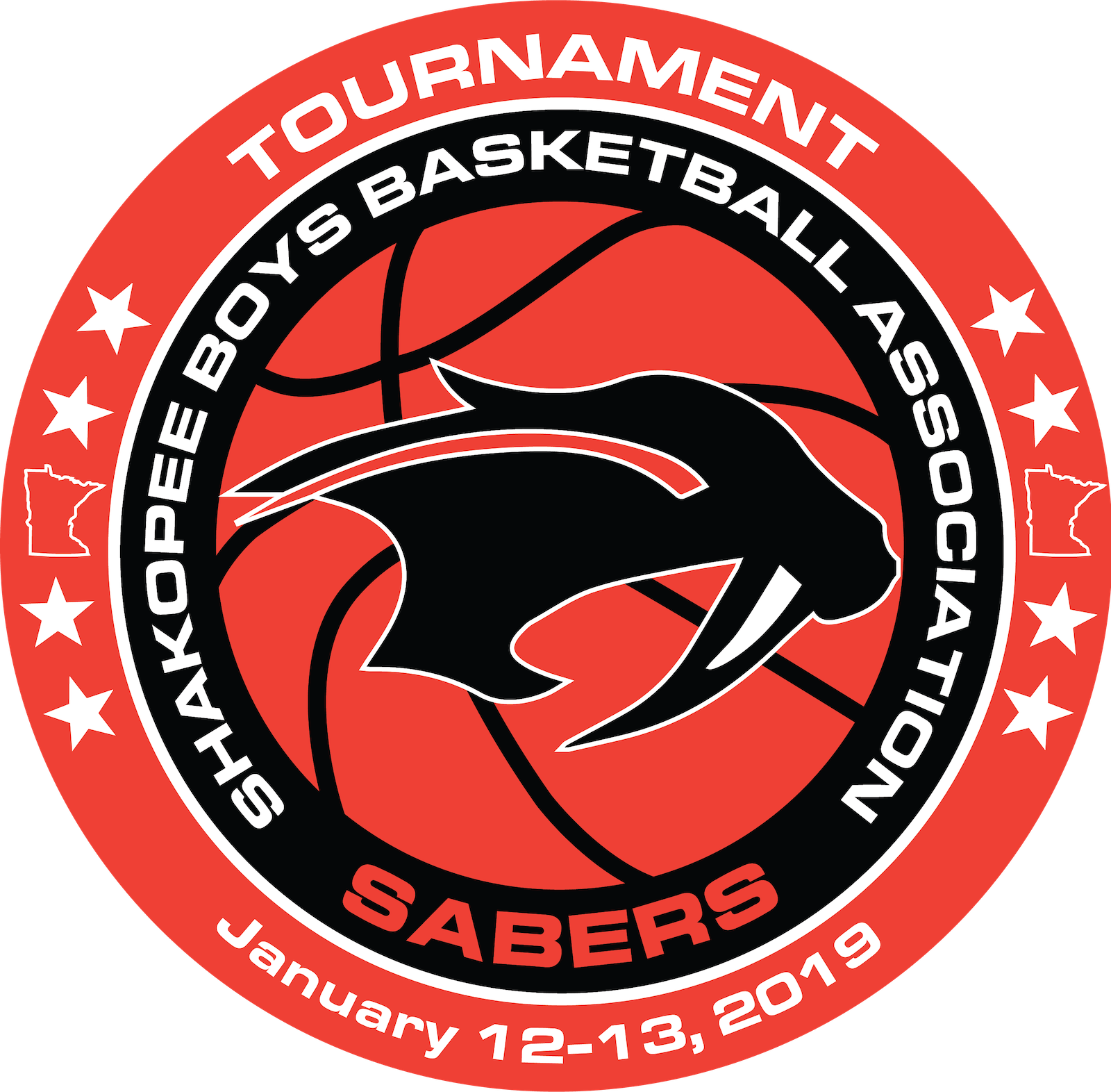 Cool Basketball Tournament Logo - Shakopee Tournament