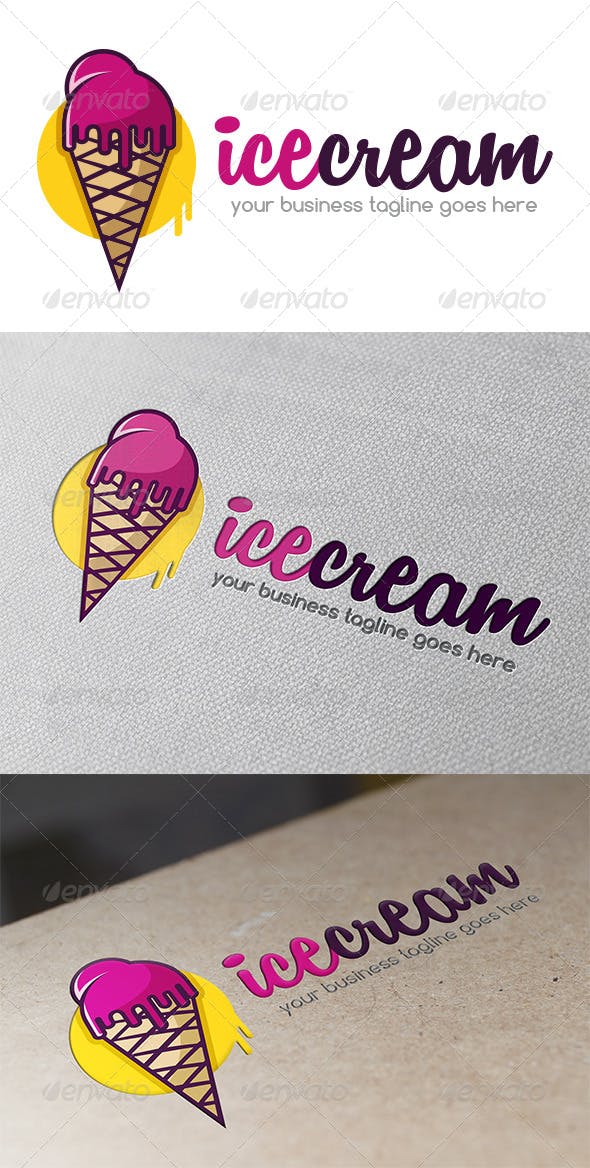 Ice Cream Business Logo - Ice Cream Logo Template