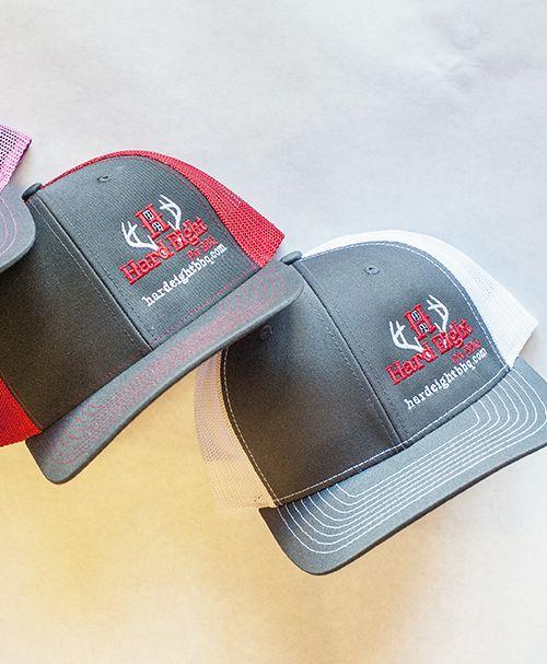 Red and White Marketplace Logo - Premium Mesh Cap - Hard Eight Marketplace