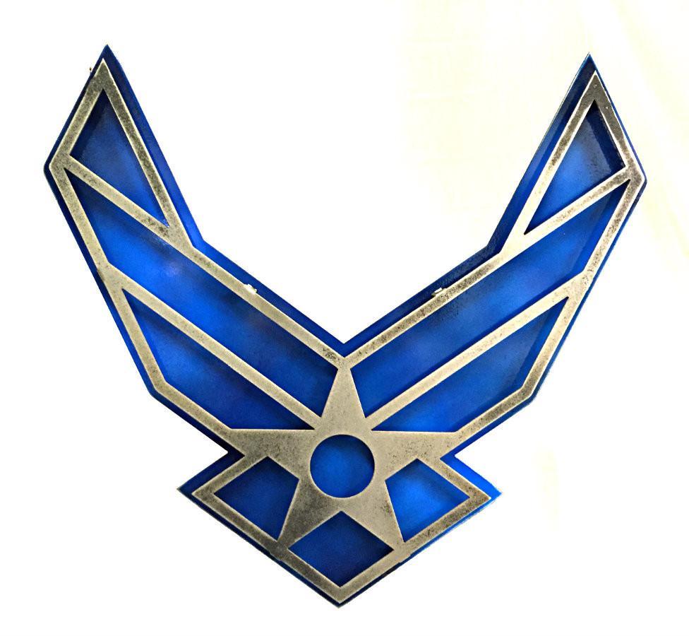 Air Force Logo - United States Air Force Logo With Custom Name Plate - Hex Head Art