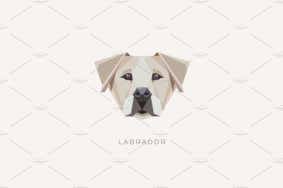 Polar Dog Logo - Geometric dogs vector illustrations by Polar Vectors on ...