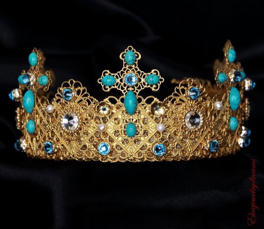 Light Blue Crown Logo - TADDEA - Turquoise Light Blue Crown - olenagrin