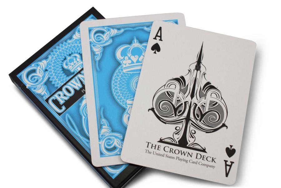 Light Blue Crown Logo - Light Blue Crown Playing Cards – RarePlayingCards.com
